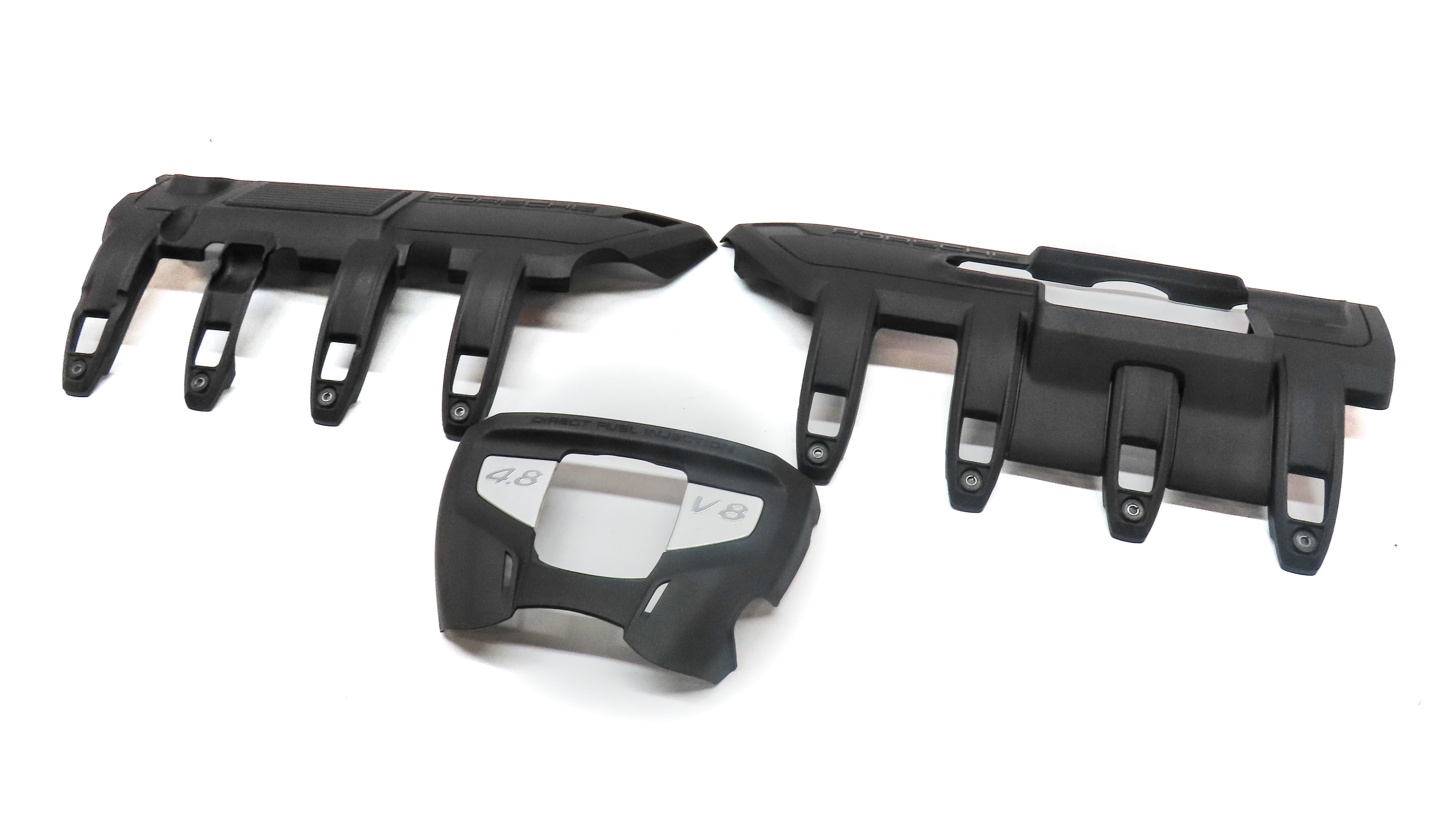 2011-2018 PORSCHE CAYENNE PANAMERA (958 970) 4.8L TURBO ENGINE COVER TRIM SET 2 — exact item pictured